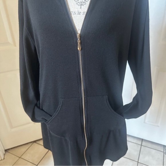 Asymmetrical Black Hoodie - Picture 7 of 11